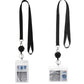Black Lanyard and Waterproof ID Badge Holder Set
