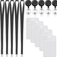 Black Lanyard and Waterproof ID Badge Holder Set