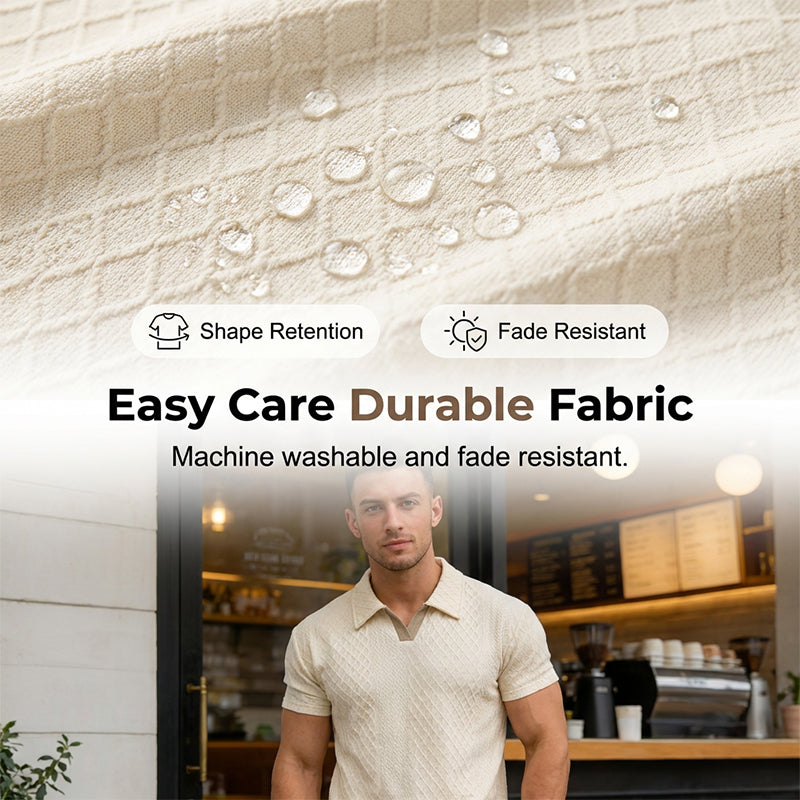 Men's Jacquard T Shirt & Shorts Set