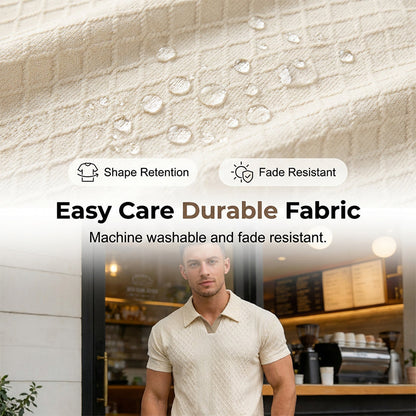 Men's Jacquard T Shirt & Shorts Set