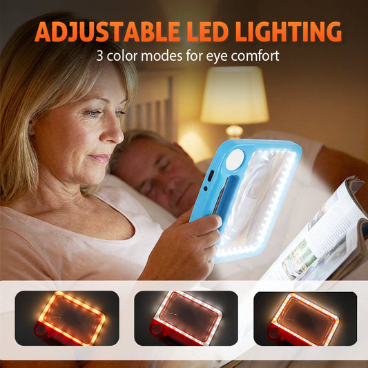 Rechargeable LED Magnifying Glass with 3 Light Modes