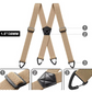 📢📢High elasticity Men's X-Back Suspenders with Hook Clips
