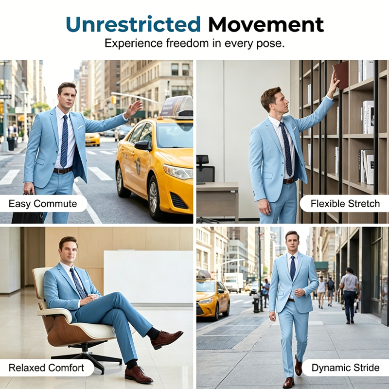 ✨👔50% OFF! 🔥Men's 2-piece modern fit business suit set