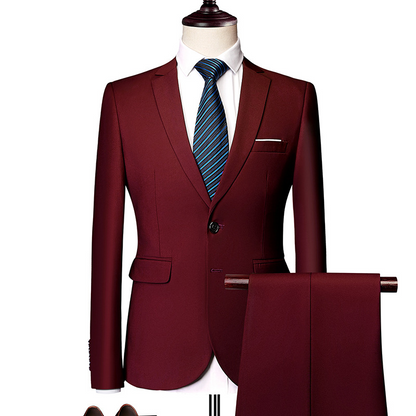 ✨👔50% OFF! 🔥Men's 2-piece modern fit business suit set