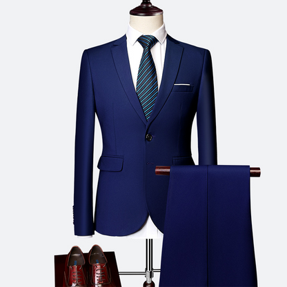 ✨👔50% OFF! 🔥Men's 2-piece modern fit business suit set