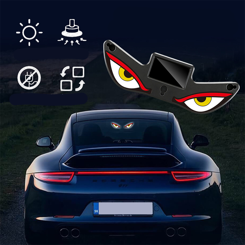 Solar Powered Devil's Eye LED Car Warning Light