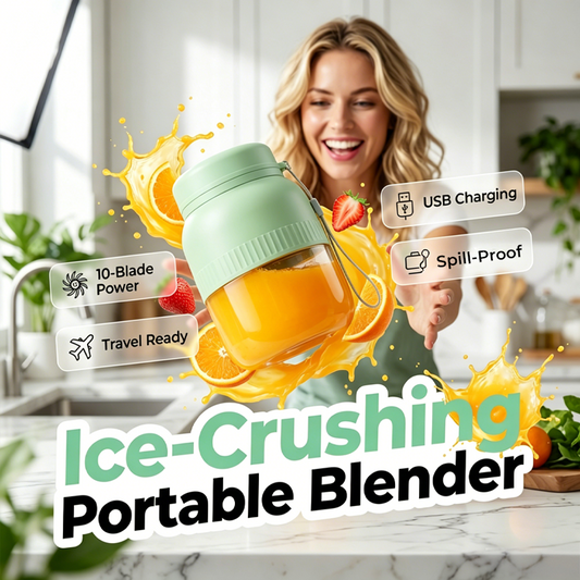Portable Blender with Dual Lids & Cups