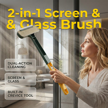 2-in-1 Telescopic Window Screen & Glass Cleaning Brush
