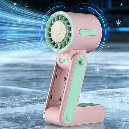Foldable Handheld Fan with Cooling Plate