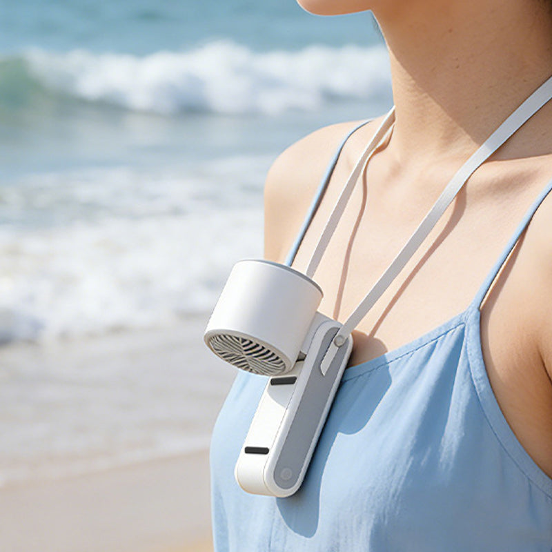 Foldable Handheld Fan with Cooling Plate