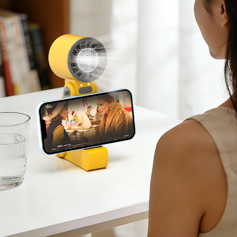 Foldable Handheld Fan with Cooling Plate