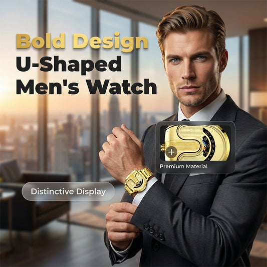 🛒Summer Sale⏰-Men's Fashion U-Shaped Dial Watch