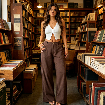 ✨ Women's High-Waist Wide-Leg Trousers