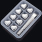 Heart-Shaped Stainless Steel Reusable Ice Cubes Set