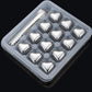 Heart-Shaped Stainless Steel Reusable Ice Cubes Set