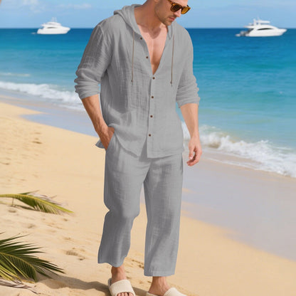Breathable Linen Beachwear Outfit for Men