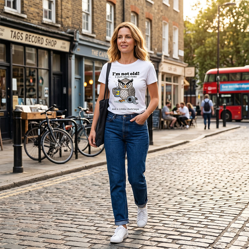 💞50K+ SOLD!🦉 Owl "I'm Not Old" Graphic T-Shirt