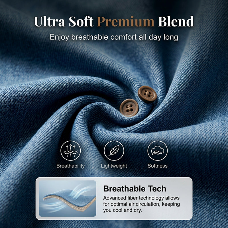 ⏰Women's Breathable Casual Denim Look Top