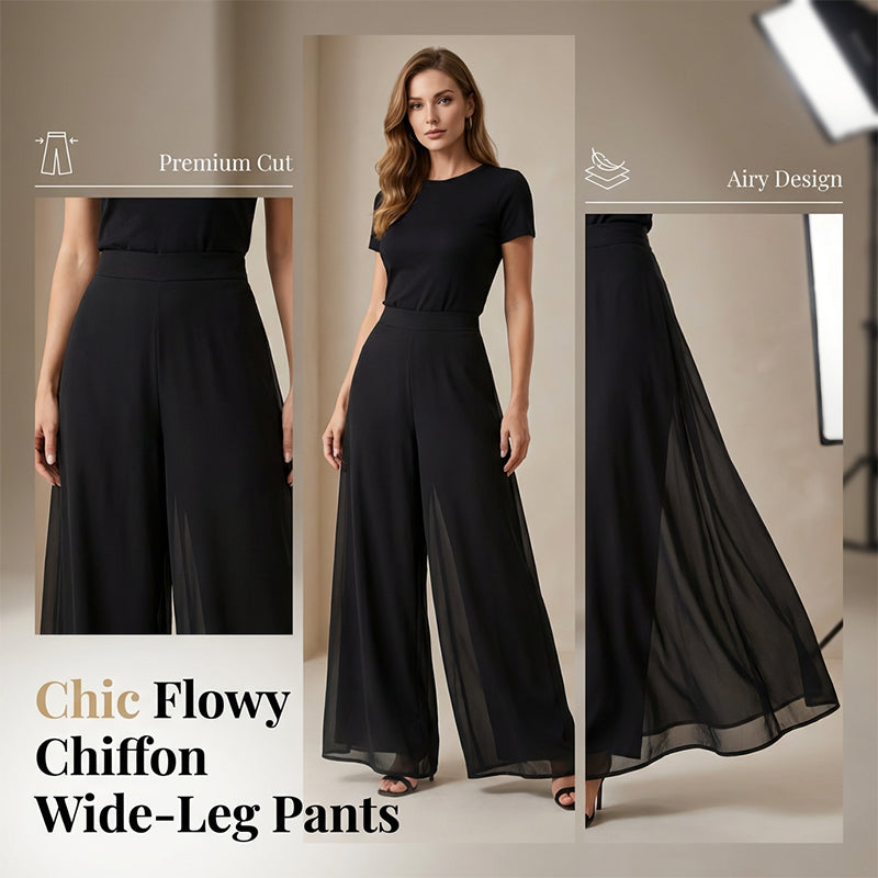 New Product Promotion 50%OFF⏰-Women's Flowy Chiffon Wide-Leg Pants