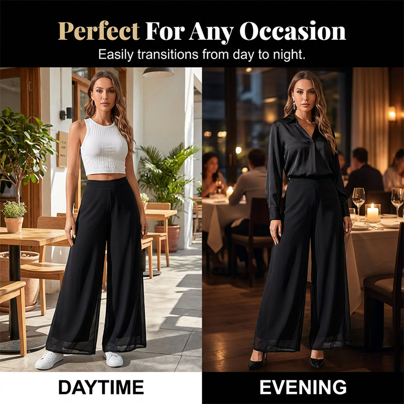 New Product Promotion 50%OFF⏰-Women's Flowy Chiffon Wide-Leg Pants