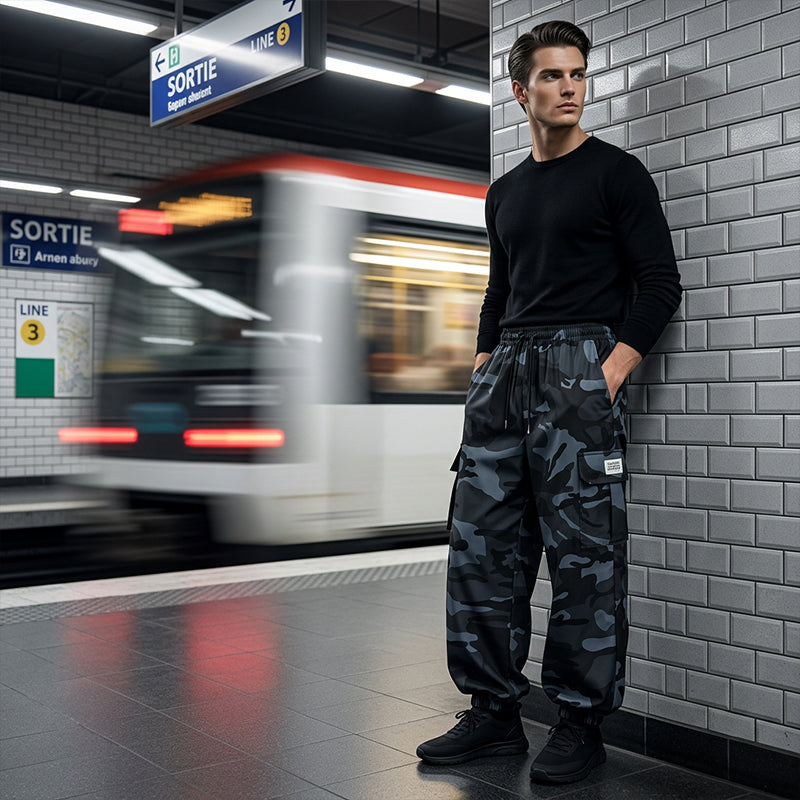 👖 LIMITED-TIME 50% OFF! 😎 Men’s Casual Camouflage Pants – Elastic Waist, Cargo Pockets, Jogger Cuffs 🪂