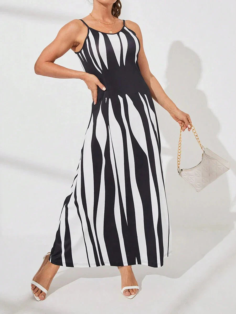 👗50% OFF Striped Spaghetti Strap Dress, Slim & Airy