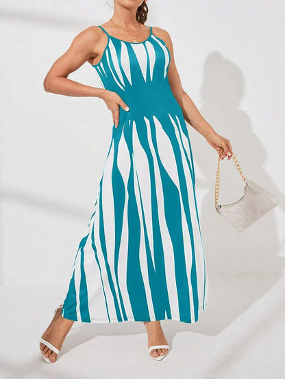 👗50% OFF Striped Spaghetti Strap Dress, Slim & Airy