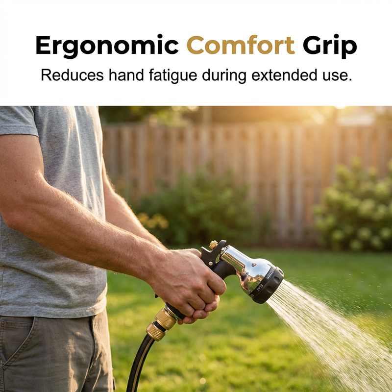 Heavy-Duty Metal Garden Hose Nozzle Sprayer