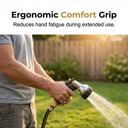 Heavy-Duty Metal Garden Hose Nozzle Sprayer