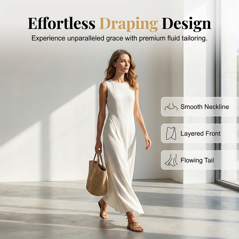 ⌛Limited-Time Offer-Chic Asymmetrical Sleeveless Maxi Dress