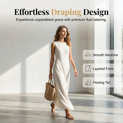 ⌛Limited-Time Offer-Chic Asymmetrical Sleeveless Maxi Dress