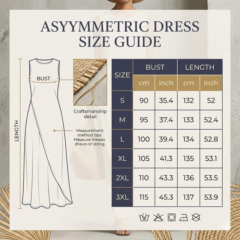 ⌛Limited-Time Offer-Chic Asymmetrical Sleeveless Maxi Dress