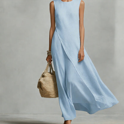 ⌛Limited-Time Offer-Chic Asymmetrical Sleeveless Maxi Dress