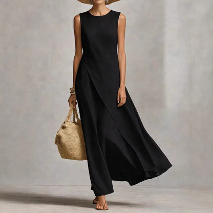 ⌛Limited-Time Offer-Chic Asymmetrical Sleeveless Maxi Dress