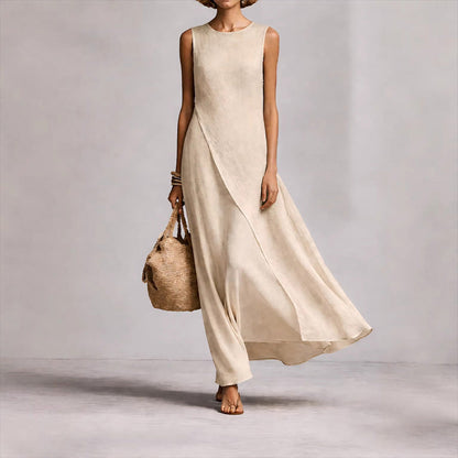 ⌛Limited-Time Offer-Chic Asymmetrical Sleeveless Maxi Dress