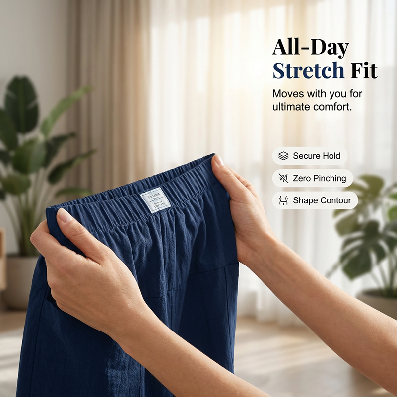 Women's Casual Elastic Waist Wrap Skort