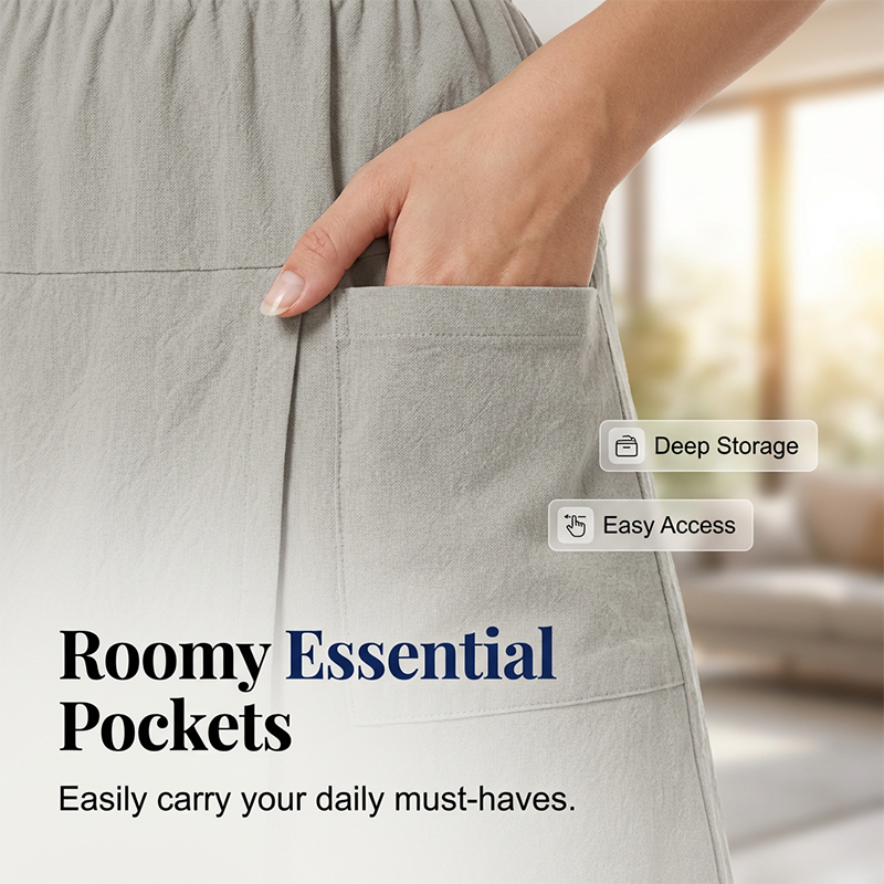 Women's Casual Elastic Waist Wrap Skort