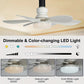 ⏳LAST DAY SALE 49% OFF🔥40W LED Ceiling Fan Light – 20.5” Ultra-Quiet with Remote 🎯 | E27 + FREE B22 Adapter 🔌 | For Bedroom 😴, Kitchen 👩‍🍳 & Garage 🛠️ – UK Ready! 🇬🇧