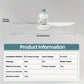 ⏳LAST DAY SALE 49% OFF🔥40W LED Ceiling Fan Light – 20.5” Ultra-Quiet with Remote 🎯 | E27 + FREE B22 Adapter 🔌 | For Bedroom 😴, Kitchen 👩‍🍳 & Garage 🛠️ – UK Ready! 🇬🇧