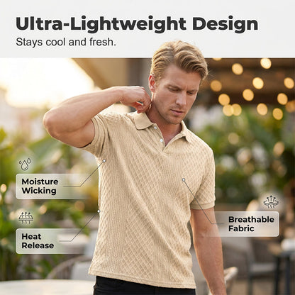 Men's Summer Lightweight Short-Sleeve Collared Shirt