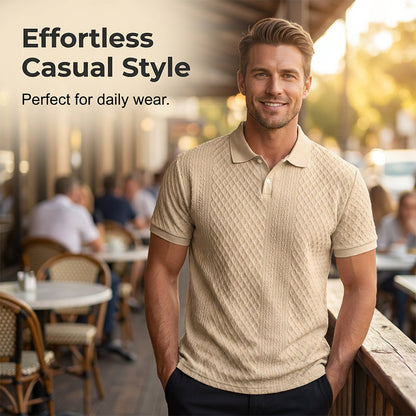 Men's Summer Lightweight Short-Sleeve Collared Shirt