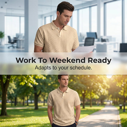 Men's Summer Lightweight Short-Sleeve Collared Shirt