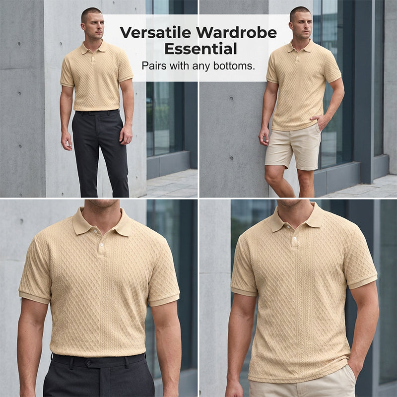 Men's Summer Lightweight Short-Sleeve Collared Shirt