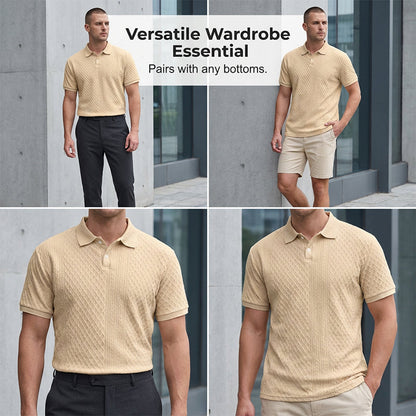 Men's Summer Lightweight Short-Sleeve Collared Shirt