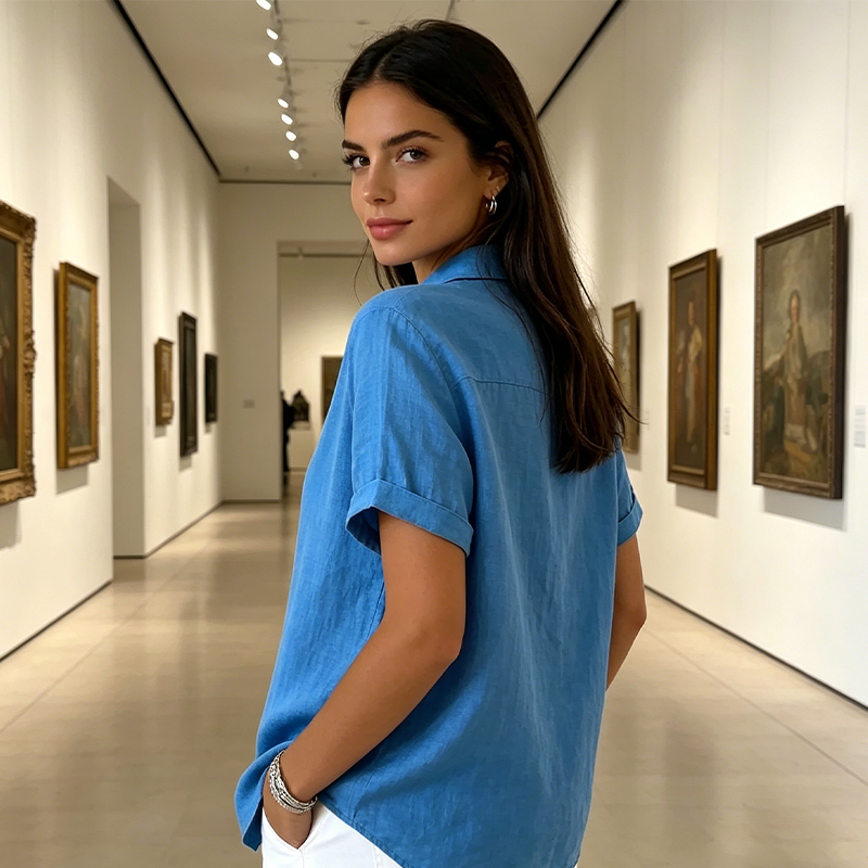 🔥2026 New Arrivals Special Offer-Women's Summer Casual Cotton-Linen Shirt