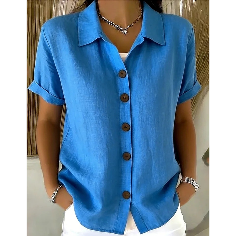 🔥2026 New Arrivals Special Offer-Women's Summer Casual Cotton-Linen Shirt