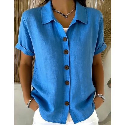 🔥2026 New Arrivals Special Offer-Women's Summer Casual Cotton-Linen Shirt