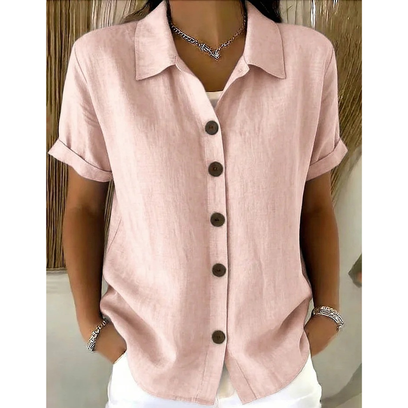 🔥2026 New Arrivals Special Offer-Women's Summer Casual Cotton-Linen Shirt