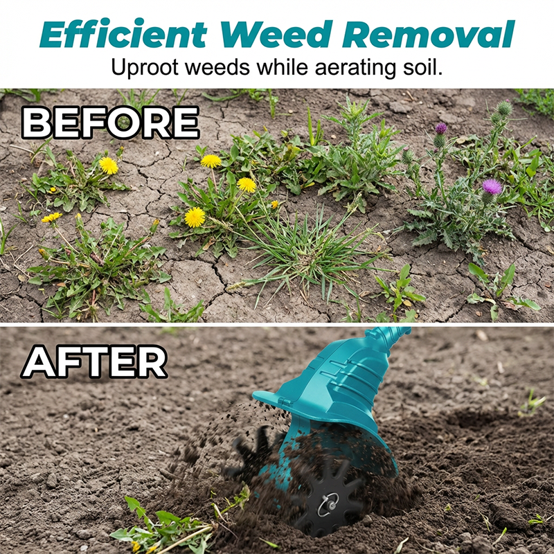 🌱 Cordless Garden Tiller ✅ Adjustable Handle & Powerful Blades | Easy Soil Cultivation 🔋 -50% TODAY ONLY 🔥