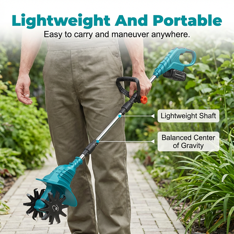 🌱 Cordless Garden Tiller ✅ Adjustable Handle & Powerful Blades | Easy Soil Cultivation 🔋 -50% TODAY ONLY 🔥